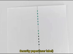 Безопасная бумага с зелено-синими нитями