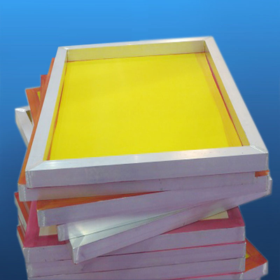 Желтая длина ткани сетки 50m полиэстера минуты 20N печатая скрепляя болтами ткань шелковой ширмы