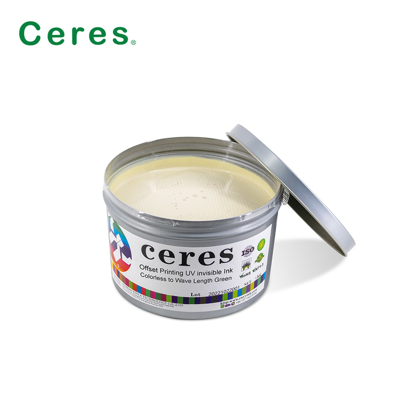 800nm Ceres UV Invisible Ink Бесцветный до зеленого Нормальный Сухой