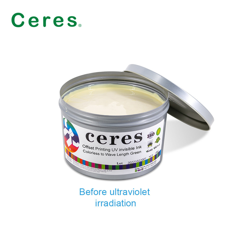 800nm Ceres UV Invisible Ink Бесцветный до зеленого Нормальный Сухой