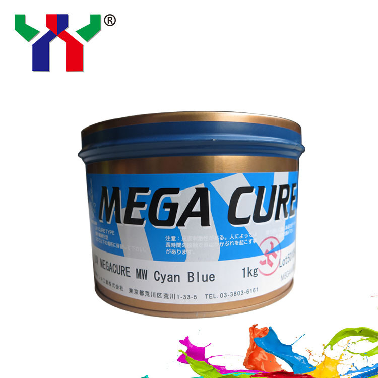 Megami Mega Cure UV офсетные чернила CMYK быстросушительные чернила для пластиковой печати