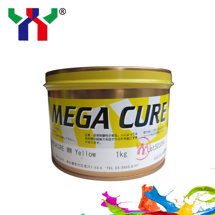 Megami Mega Cure UV офсетные чернила CMYK быстросушительные чернила для пластиковой печати