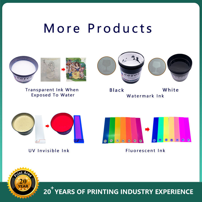 УФ-невидимая чернила безопасности для экрановой печати от бесцветной до оранжевой