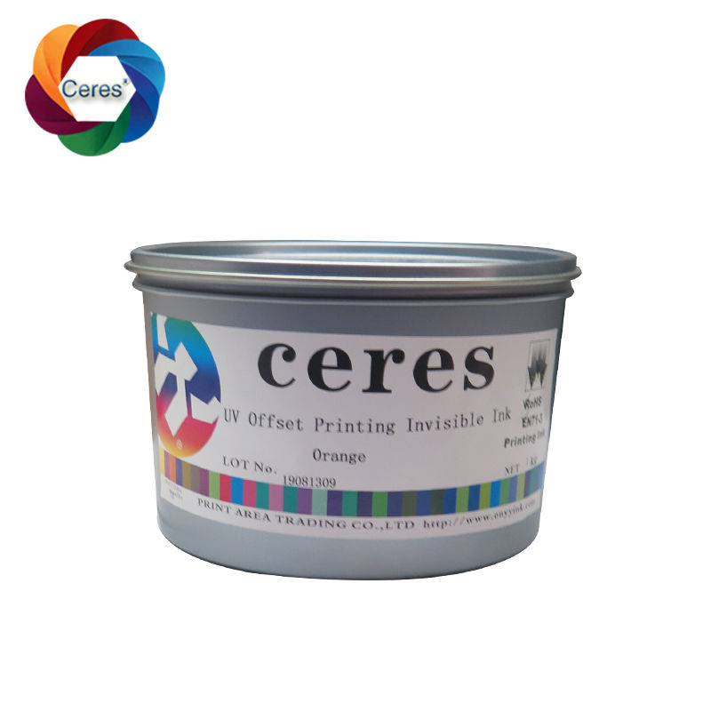 УФ-невидимая чернила безопасности для экрановой печати от бесцветной до оранжевой