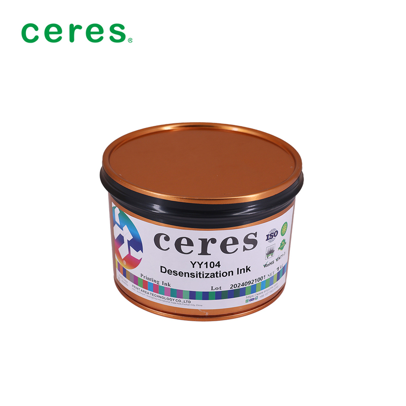Ceres YY-104 Solvent Based Desensitizing Ink for Carbonless Copy Paper in 1kg/tin and 15 tins/carton Packaging