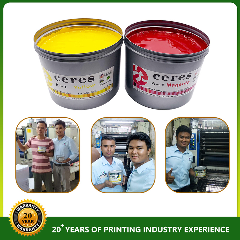Окружающая среда Без вреда Соевая смола УФ-оффсетная чернила для листовой офсетной прессы