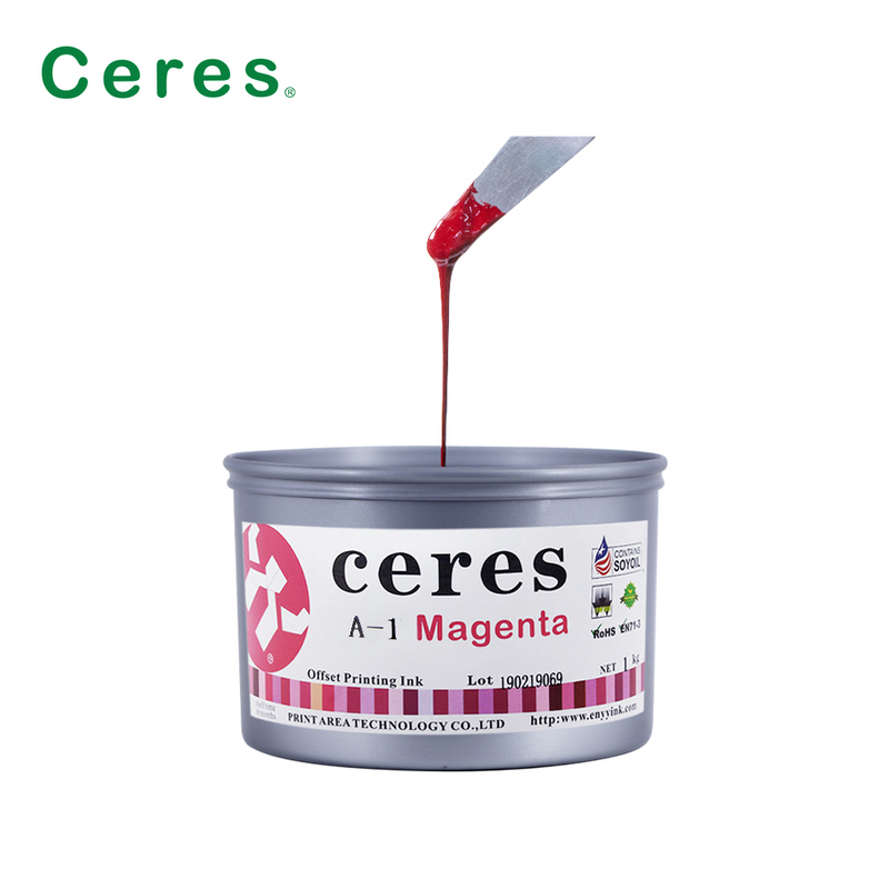 Ceres A-1 Нетоксичная глянцевая краска для офсетной печати со сроком хранения 2 года на основе соевых бобов для CMYK