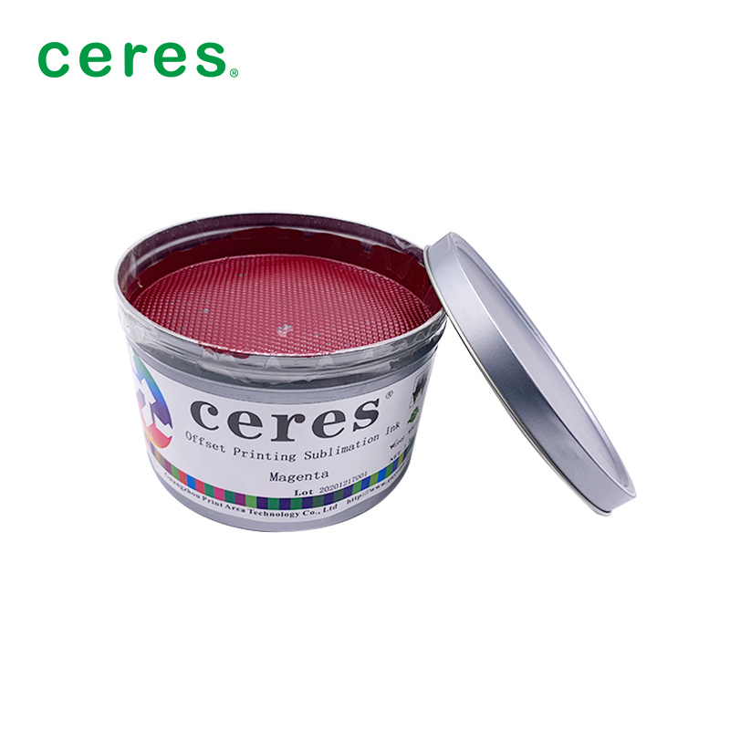 Магнента сублимационная чернила для офсетной печати с температурой переноса 180-220 градусов и весом бумаги 70-110 граммов для небольшой разницы в цвете