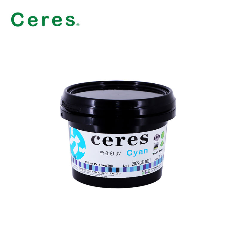 EN71-3 Сертифицированная UV офсетная чернила класса A+ с годовым сроком действия для высококачественной CMYK печати