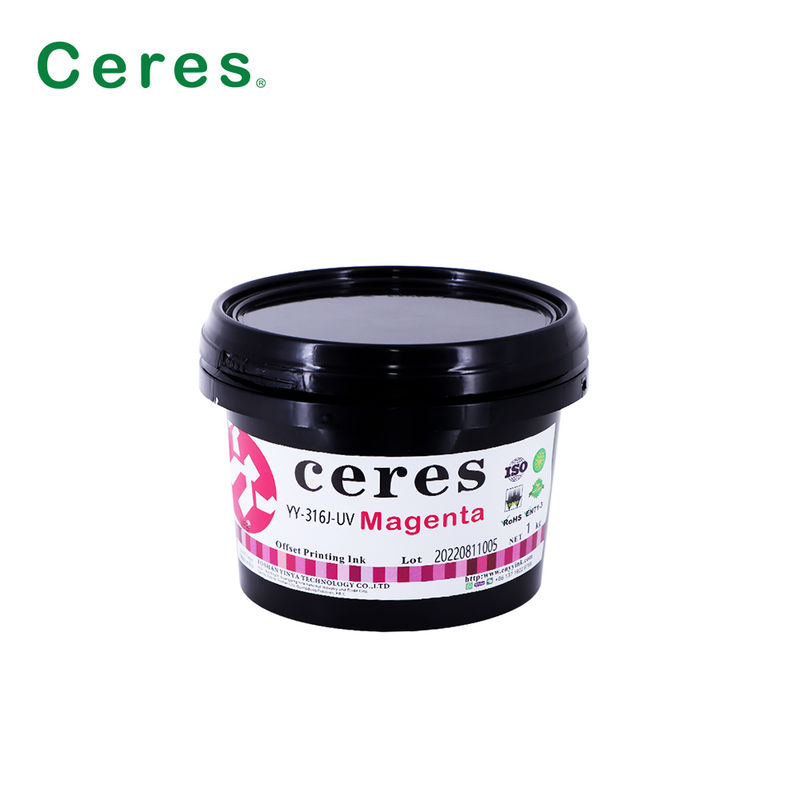 EN71-3 Сертифицированная UV офсетная чернила класса A+ с годовым сроком действия для высококачественной CMYK печати