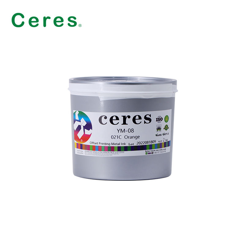 Ультрафиолетовый оранжевый офсетный печатный чернила для косметических коробок YM-08 021C Металлические печатные чернила