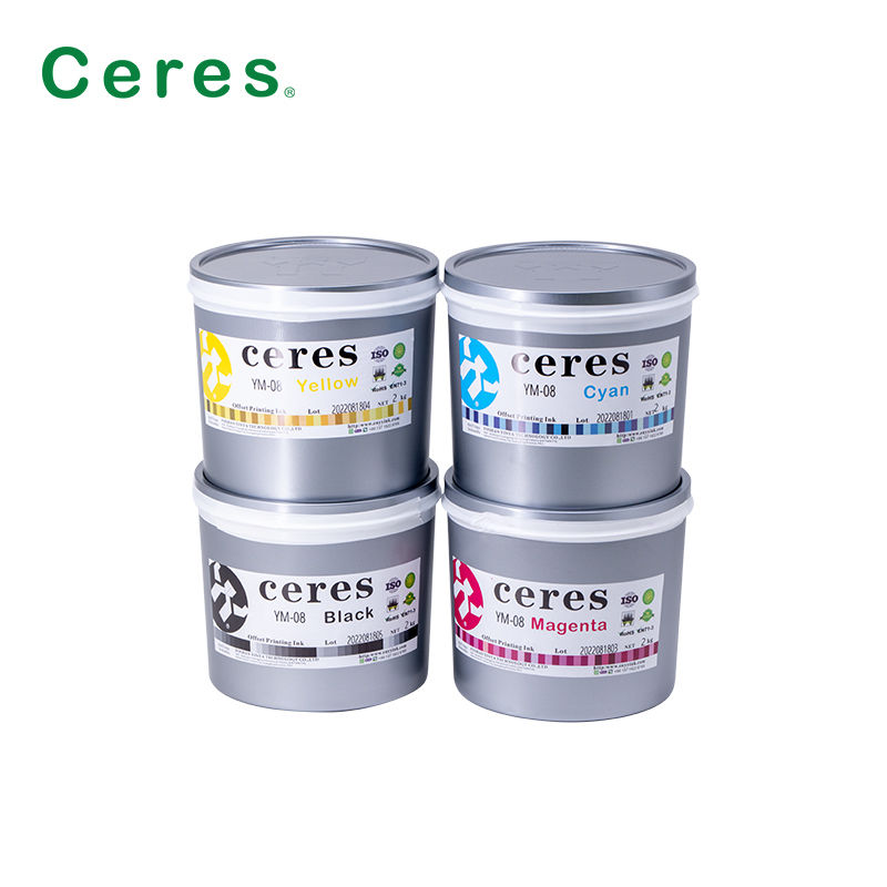 YM-08 Непрозрачная белая УФ чернила офсетная печатная чернила для металла с устойчивостью к приготовлению пищи