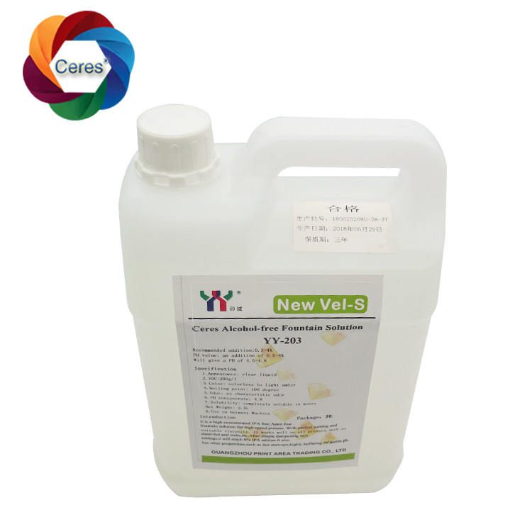 4.5ph 5.5ph Безалкогольные источниковые растворы Оффсетная печать Химикаты УФ-принтер Лакировка